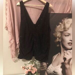 Torrid ~ sleeveless tank with lace and sparkly ~ 3x